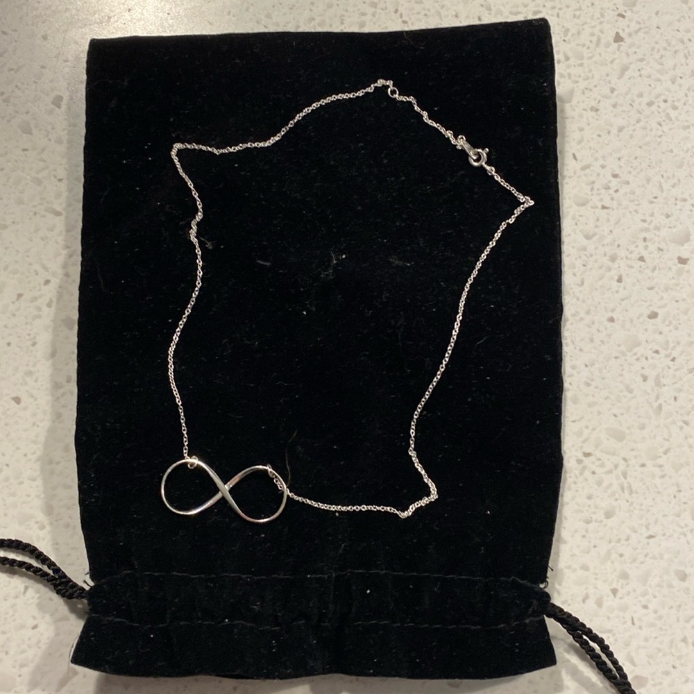 INFINITY silver necklace chain pendant